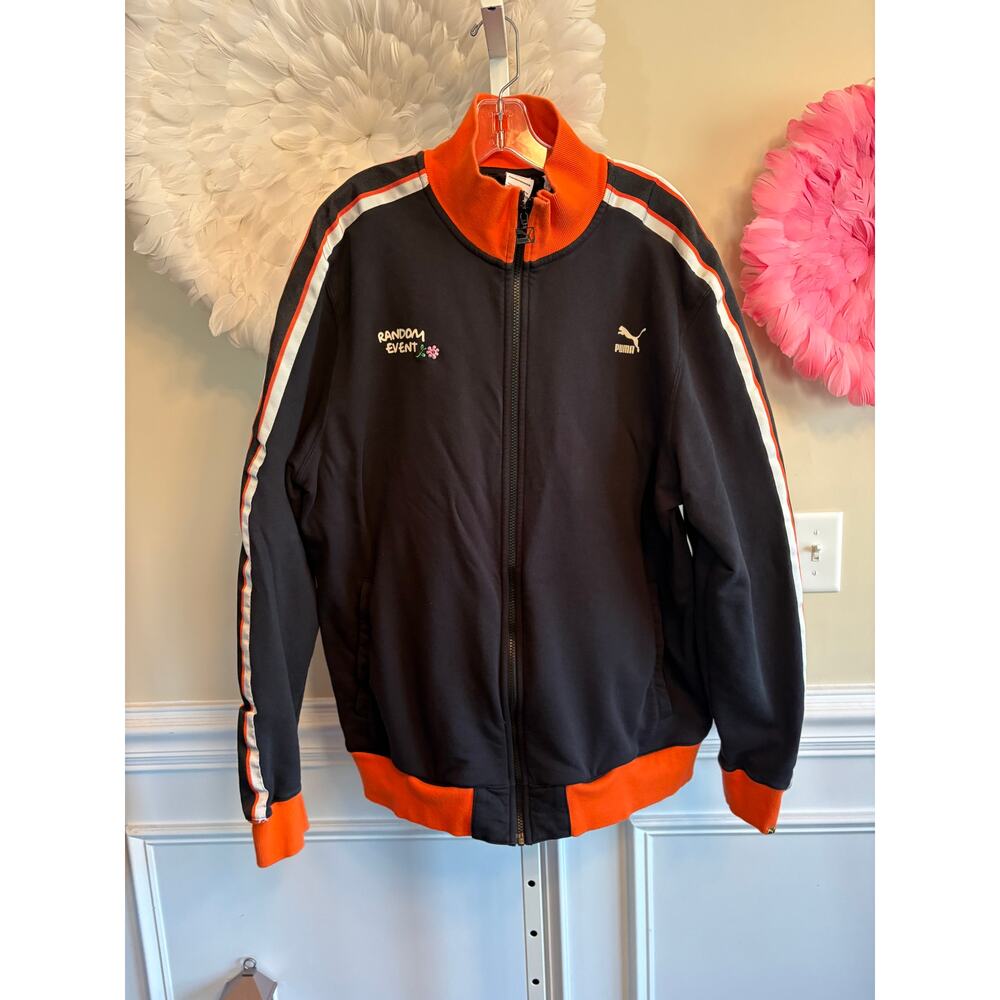 PUMA X RANDOM EVENT TRACK JACKET SWEATSHIRT BLACK SIZE XXL